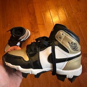 Jordan Kids Cleats - Black, White, and Gold